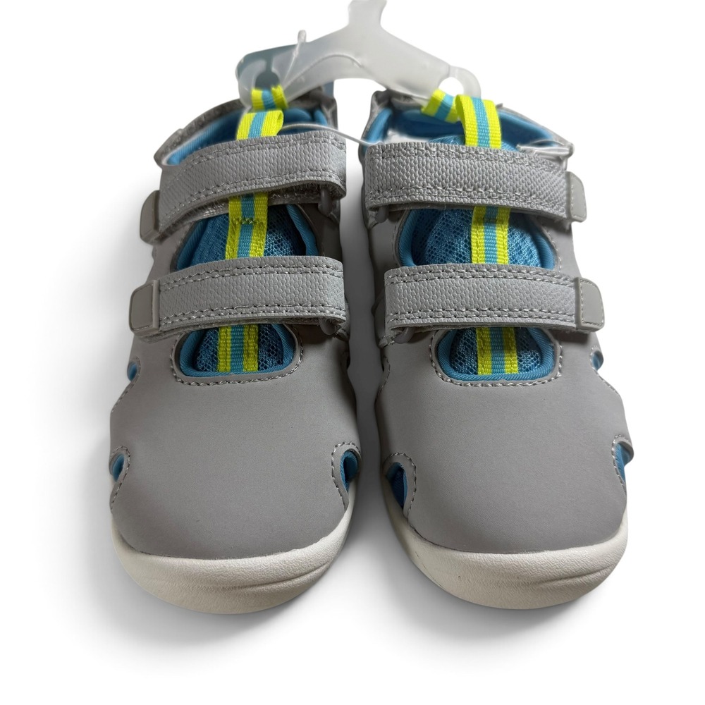 Cat & Jack Hank Boys Gray Blue Closed Toe Water Sandals Size 11 NWT